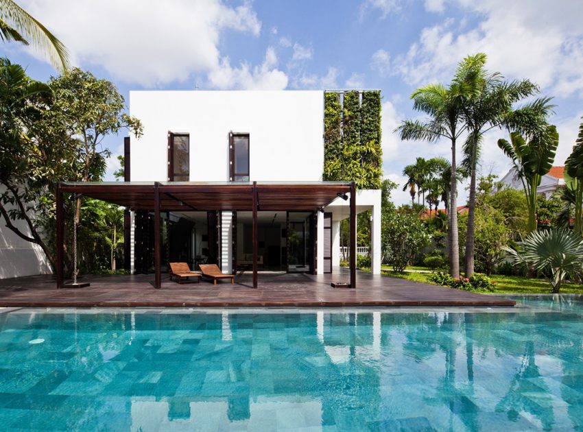 An Elegant Contemporary House with Clean Lines and Open Spaces in Thao Dien by MM ++ Architects (1)