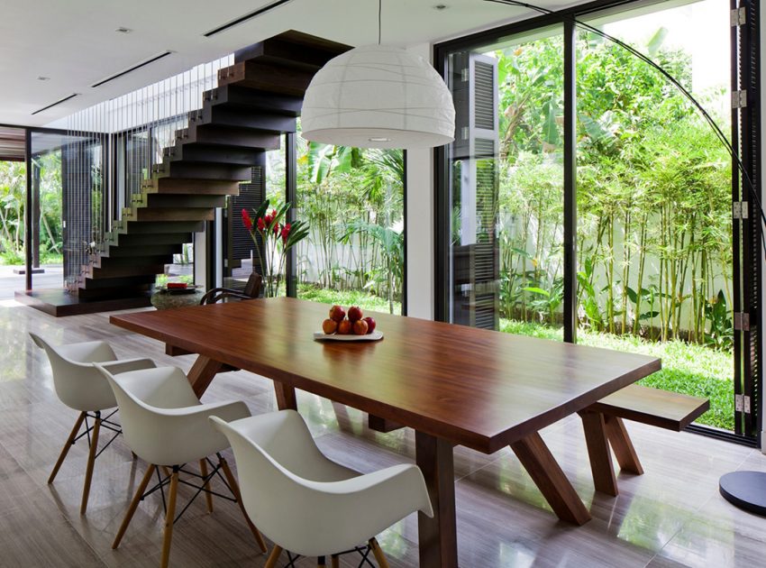 An Elegant Contemporary House with Clean Lines and Open Spaces in Thao Dien by MM ++ Architects (15)