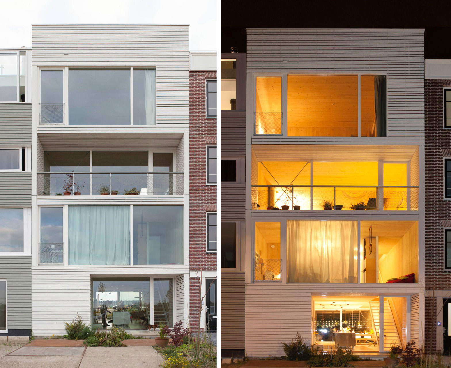 An Elegant Home with Wide Windows and Steel-Framed Balconies in Amsterdam by MEESVISSER (12)