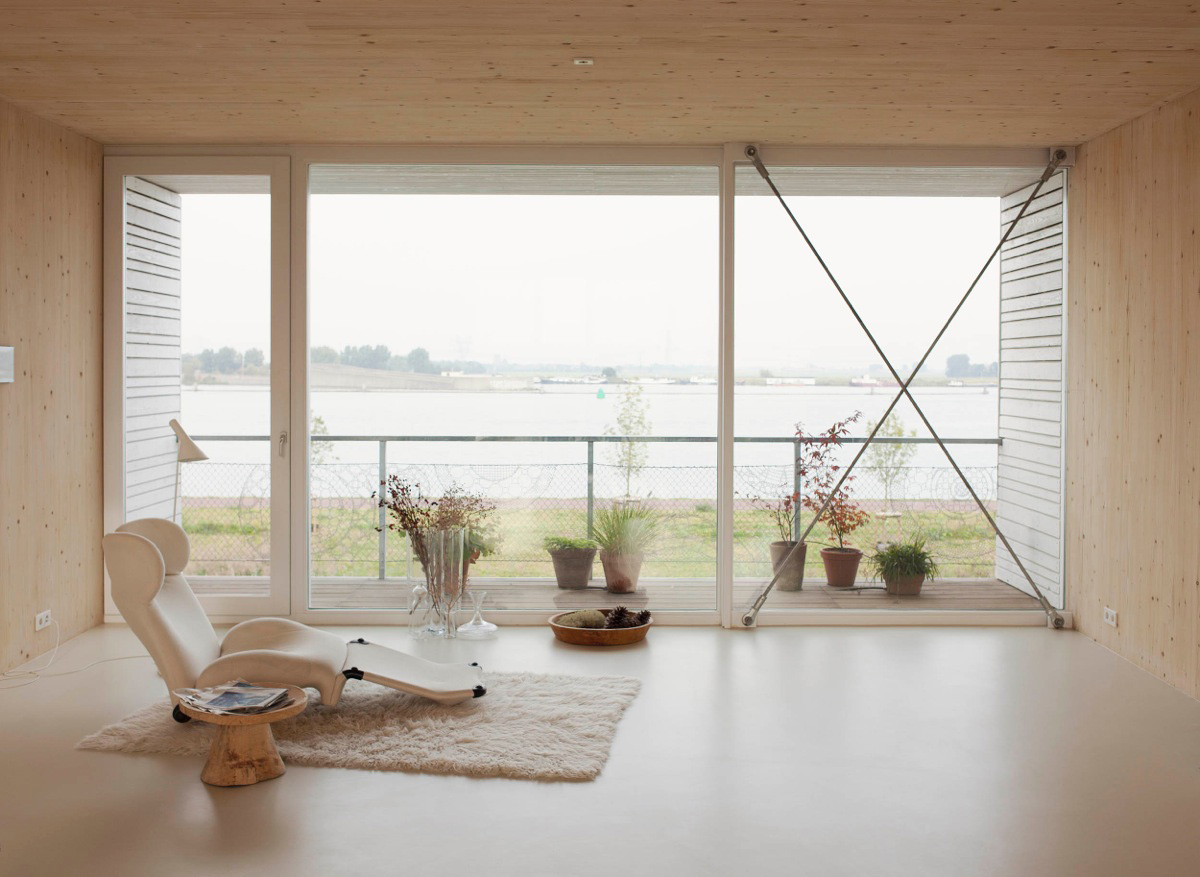 An Elegant Home with Wide Windows and Steel-Framed Balconies in Amsterdam by MEESVISSER (2)