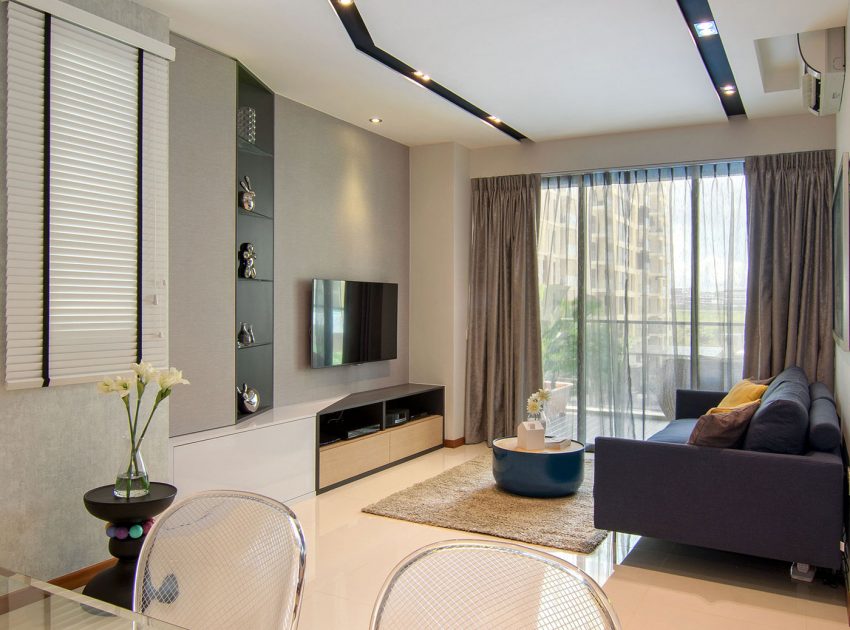 An Elegant Monochromatic Apartment with Light and Airy Interiors in Parc Vera Condo, Singapore by KNQ Associates (3)
