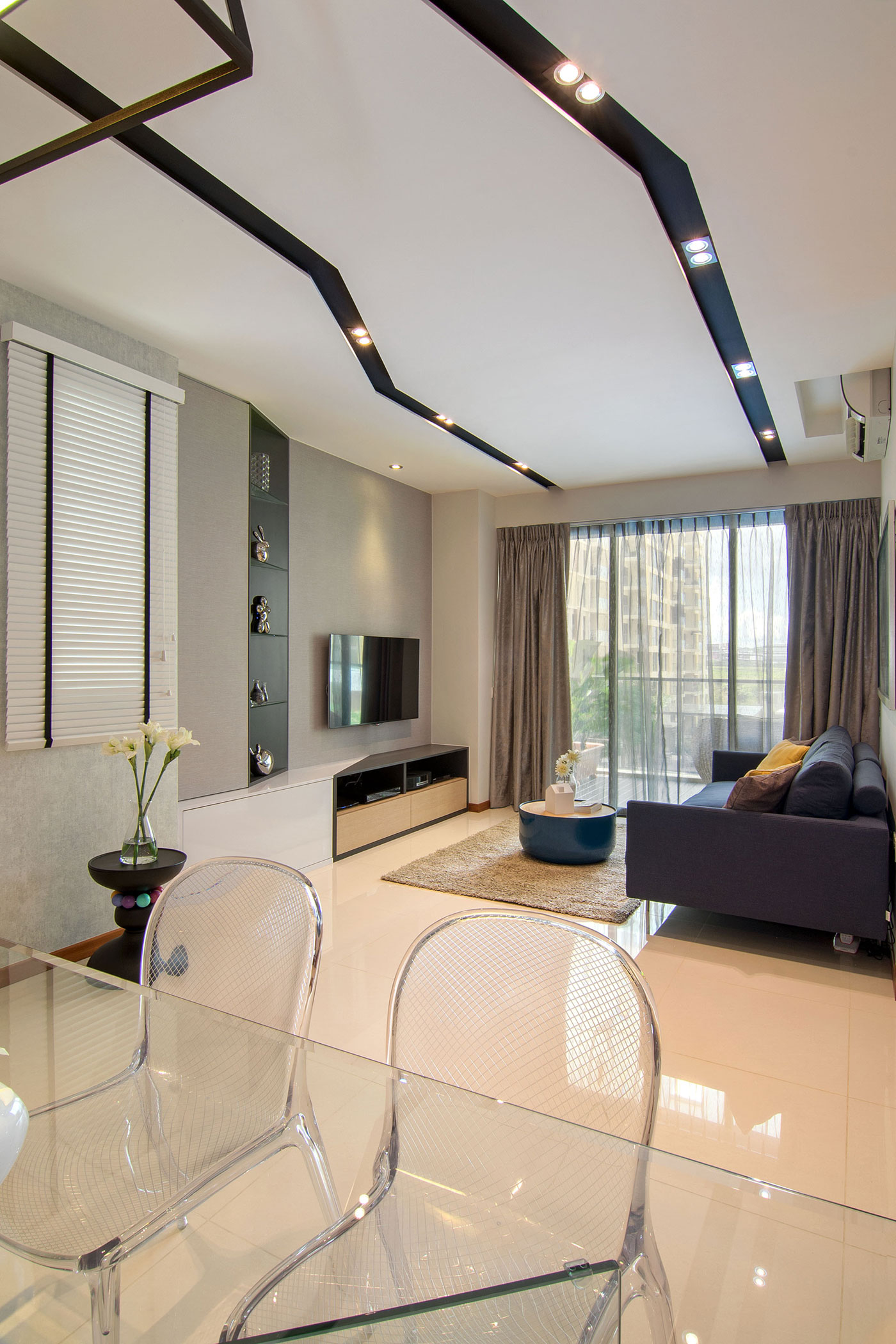 An Elegant Monochromatic Apartment with Light and Airy Interiors in Parc Vera Condo, Singapore by KNQ Associates (3)