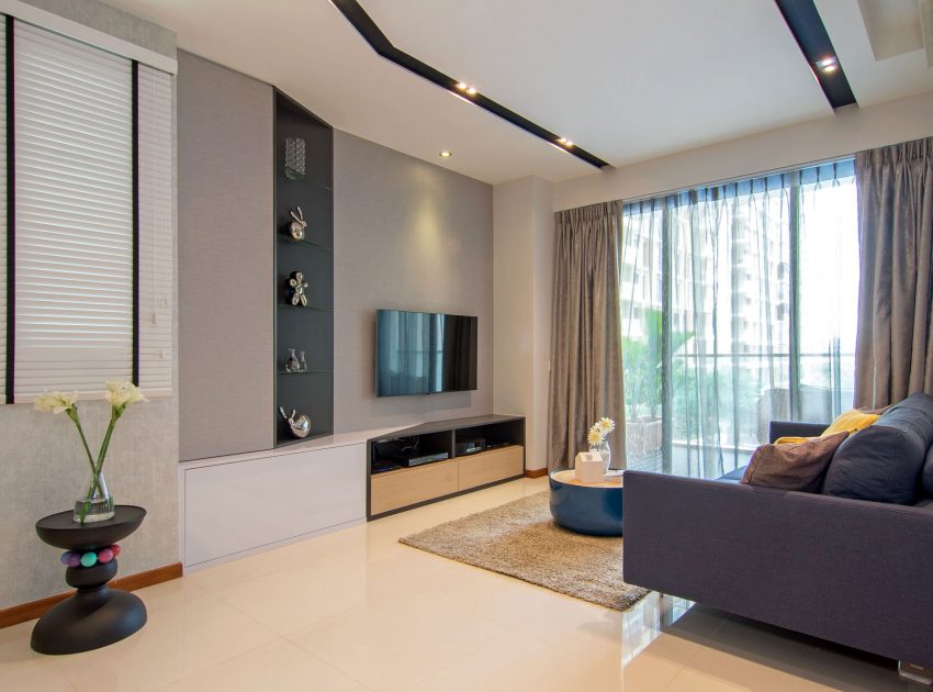 An Elegant Monochromatic Apartment with Light and Airy Interiors in Parc Vera Condo, Singapore by KNQ Associates (4)