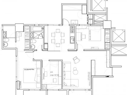 An Elegant and Fascinating Contemporary Home for a Three-Person in New Taipei City by KC Design Studio (11)