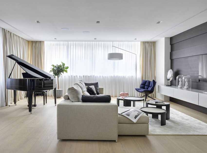 An Elegant and Sophisticated Modern Home for a Pianist in Moscow by Alexandra Fedorova (2)