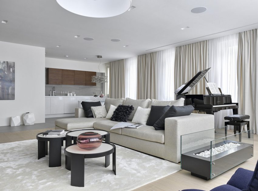 An Elegant and Sophisticated Modern Home for a Pianist in Moscow by Alexandra Fedorova (5)