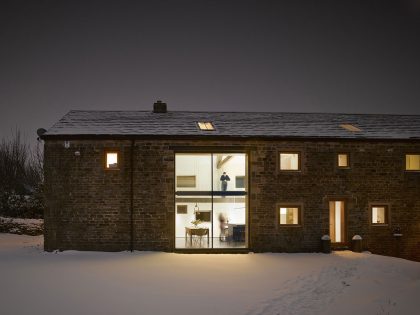 An Old Barn Converted into a Unique Modern Home with Rustic Elements in Hoylandswaine by Snook Architects (10)