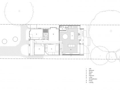 A Beautiful Contemporary House with Transparent Rear Facade in Northcote by BKK Architects (14)