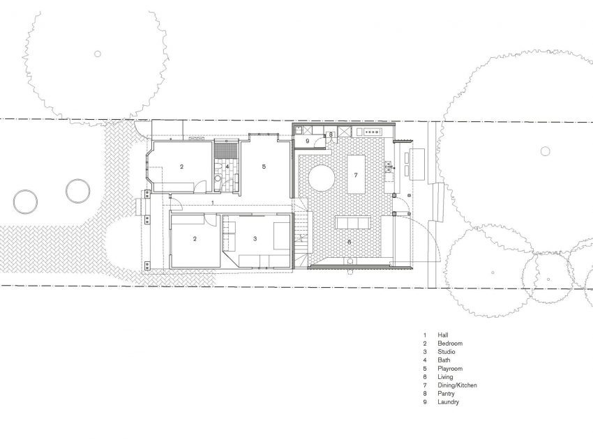 A Beautiful Contemporary House with Transparent Rear Facade in Northcote by BKK Architects (14)