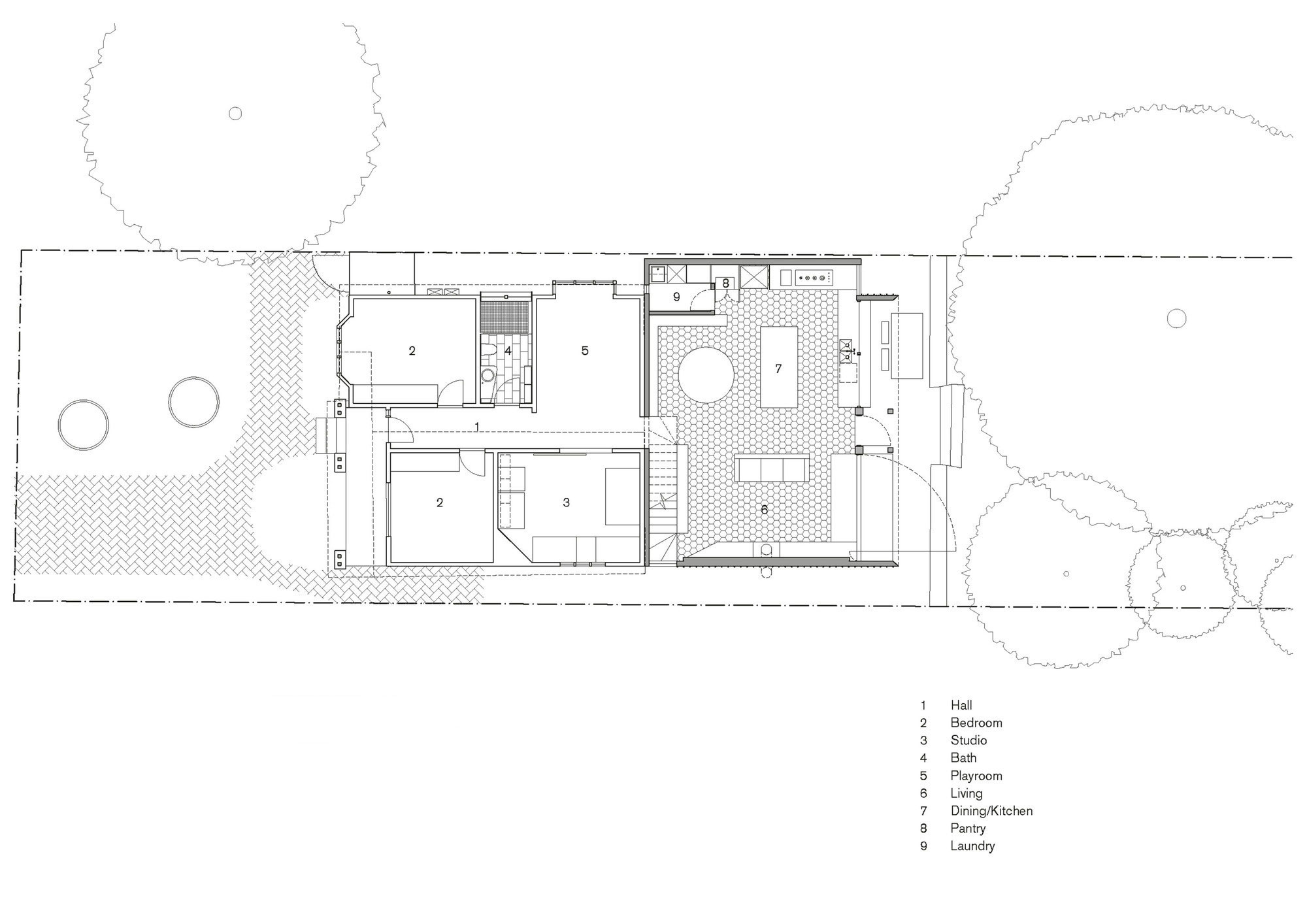 A Beautiful Contemporary House with Transparent Rear Facade in Northcote by BKK Architects (14)