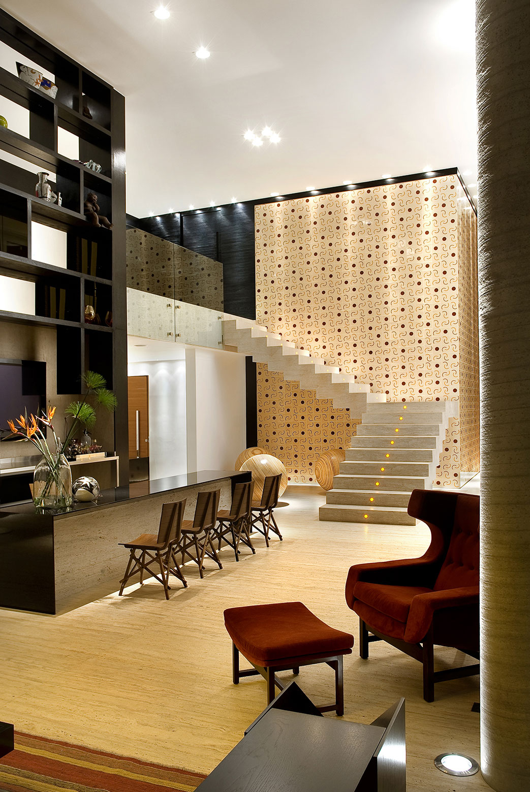 A Bright Contemporary Home with Geometric and Rough Concrete Facade in Brasilia by Architecture Ney Lima (10)