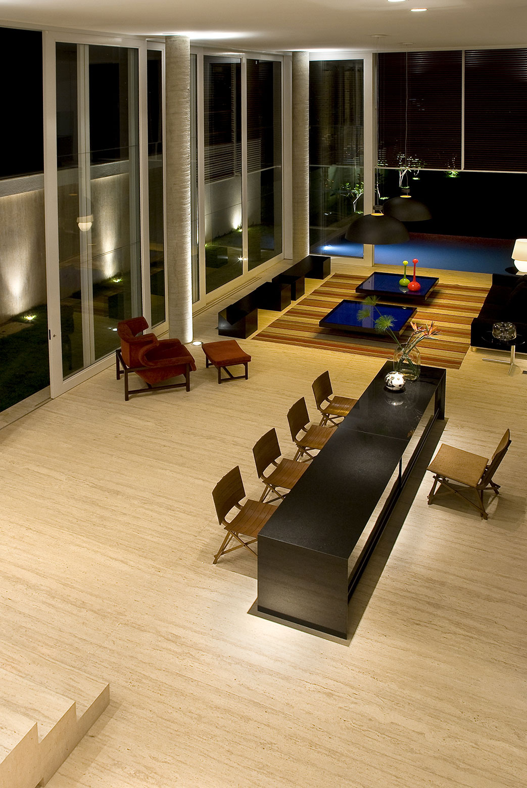 A Bright Contemporary Home with Geometric and Rough Concrete Facade in Brasilia by Architecture Ney Lima (11)