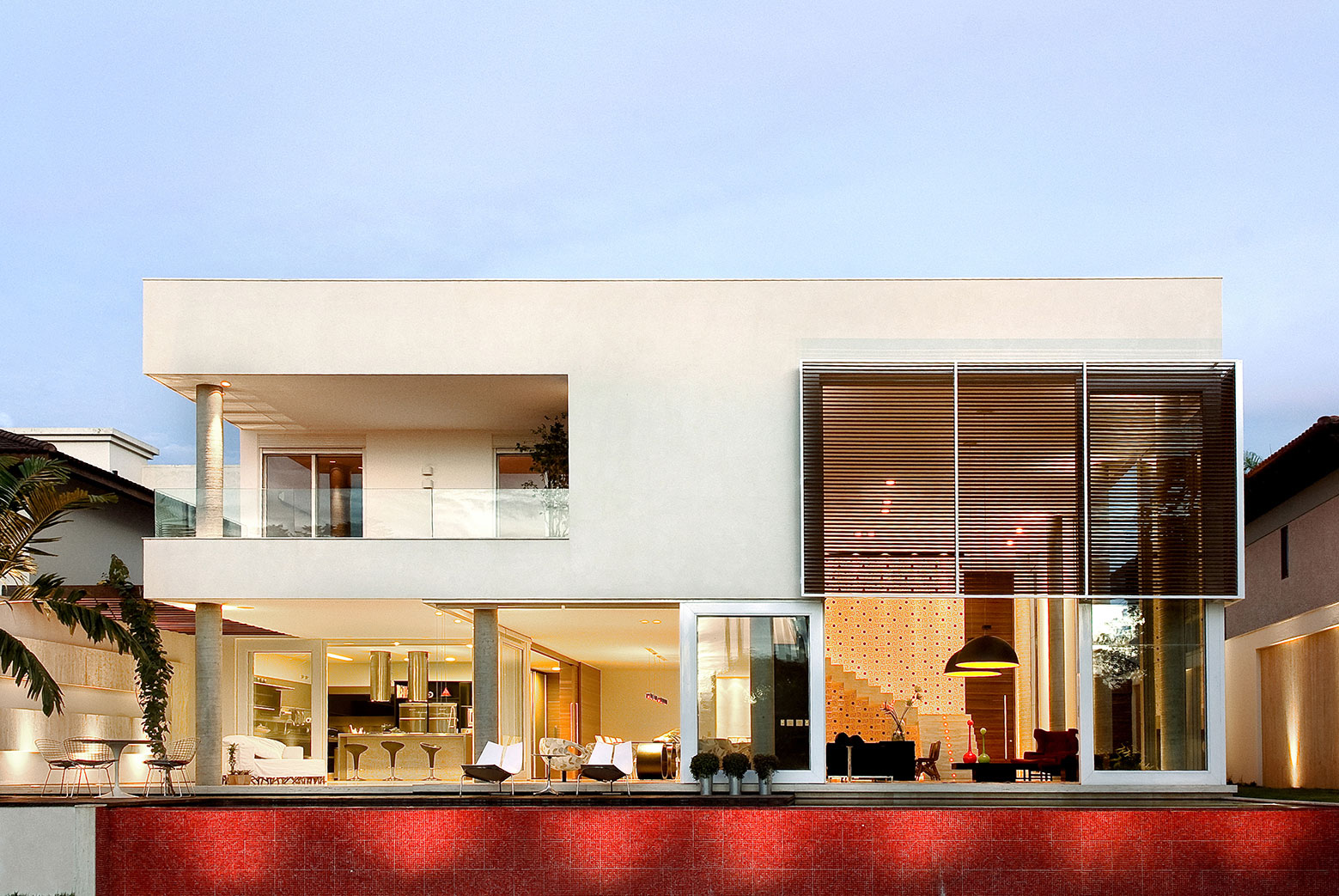 A Bright Contemporary Home with Geometric and Rough Concrete Facade in Brasilia by Architecture Ney Lima (3)