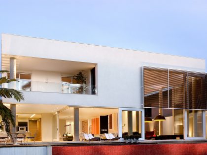 A Bright Contemporary Home with Geometric and Rough Concrete Facade in Brasilia by Architecture Ney Lima (4)