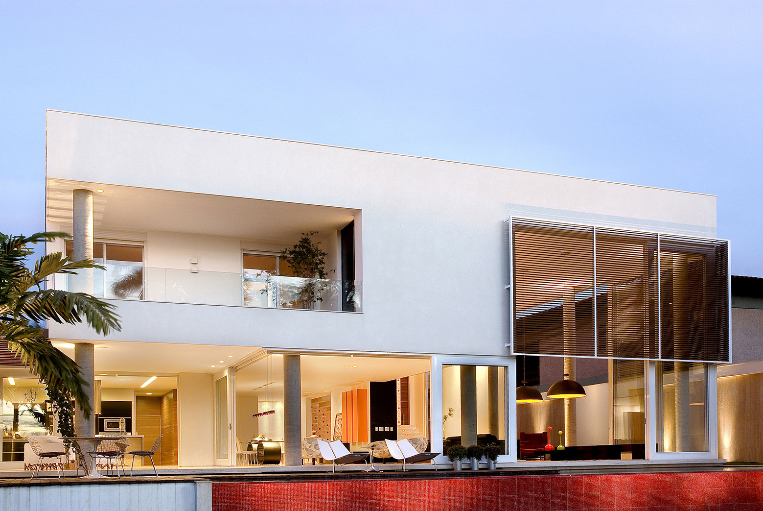 A Bright Contemporary Home with Geometric and Rough Concrete Facade in Brasilia by Architecture Ney Lima (4)