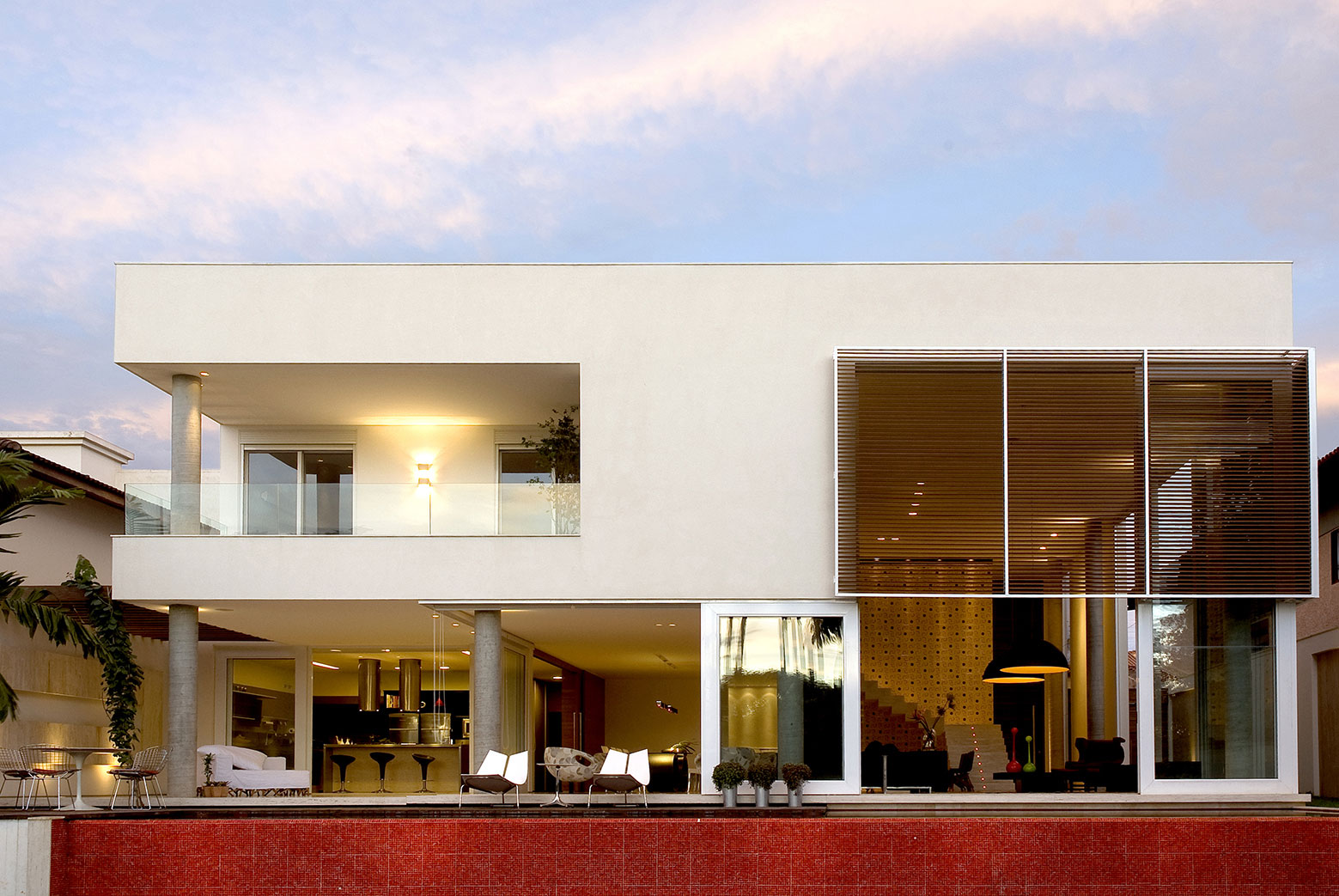 A Bright Contemporary Home with Geometric and Rough Concrete Facade in Brasilia by Architecture Ney Lima (5)