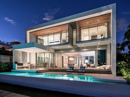 A Bright Modern Concrete Home with Beautiful and Transparent Arrangement on Biscayne Bay by [STRANG] Architecture (1)