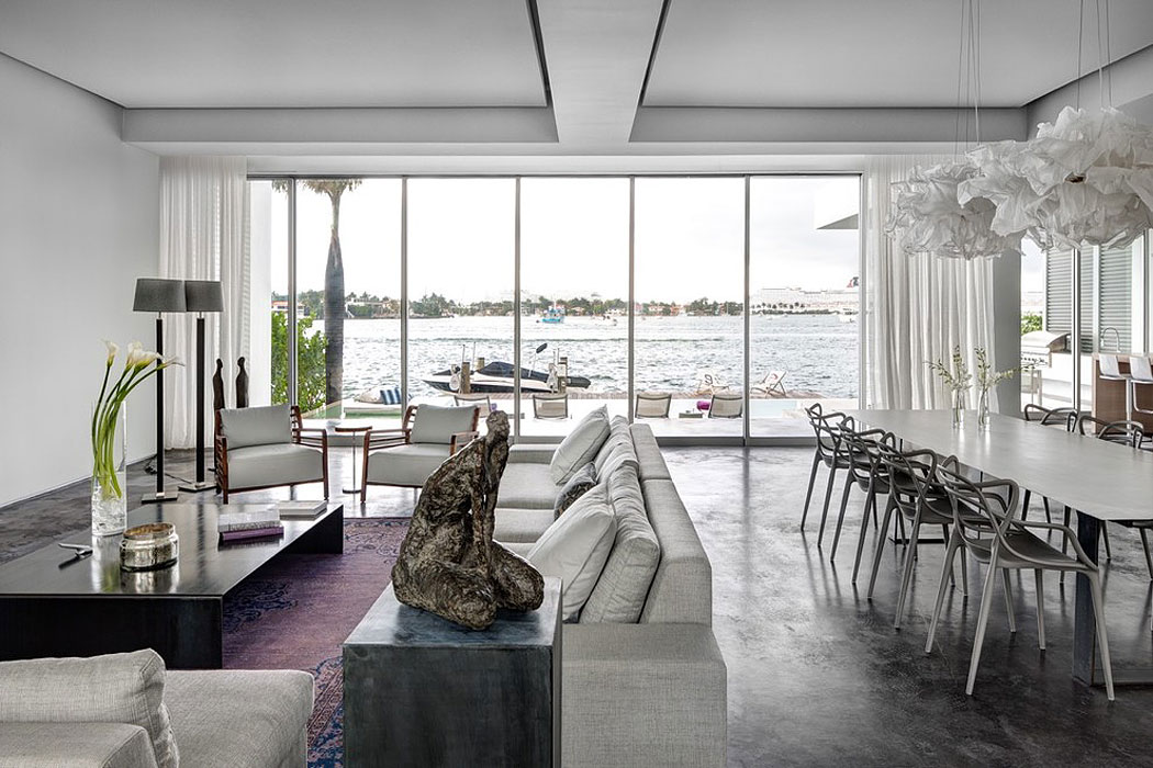 A Bright Modern Concrete Home with Beautiful and Transparent Arrangement on Biscayne Bay by [STRANG] Architecture (11)