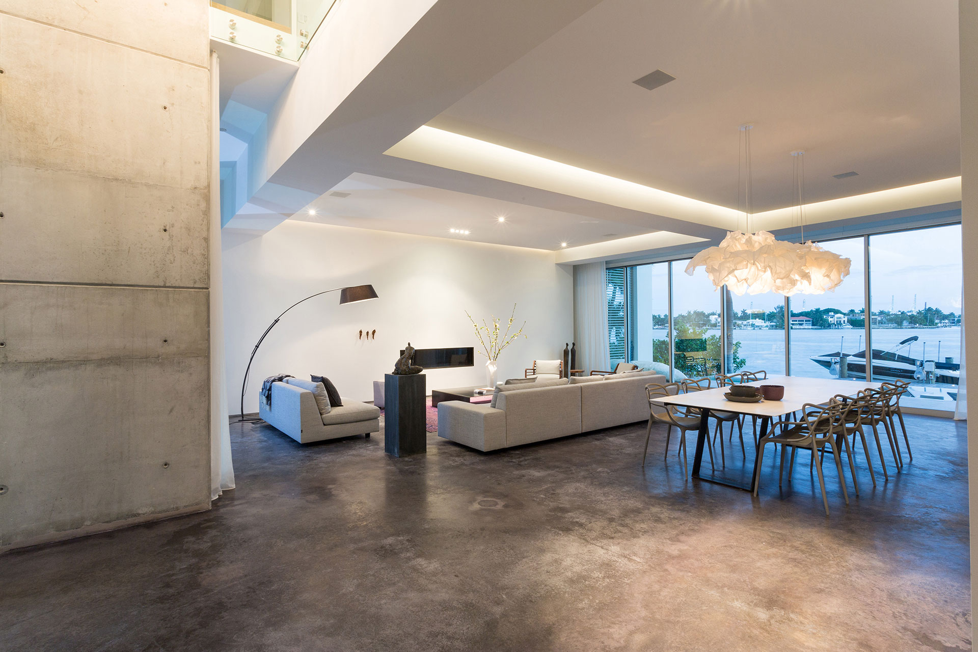 A Bright Modern Concrete Home with Beautiful and Transparent Arrangement on Biscayne Bay by [STRANG] Architecture (12)