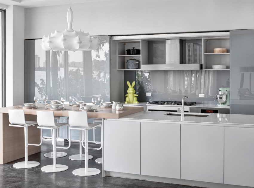 A Bright Modern Concrete Home with Beautiful and Transparent Arrangement on Biscayne Bay by [STRANG] Architecture (13)
