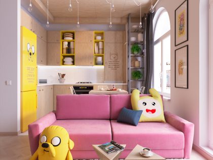 A Bright Modern Home with Pop Art and Scandinavian Style in Kiev, Ukraine by Lada Kamyshanska & Alexander Milovanov (1)