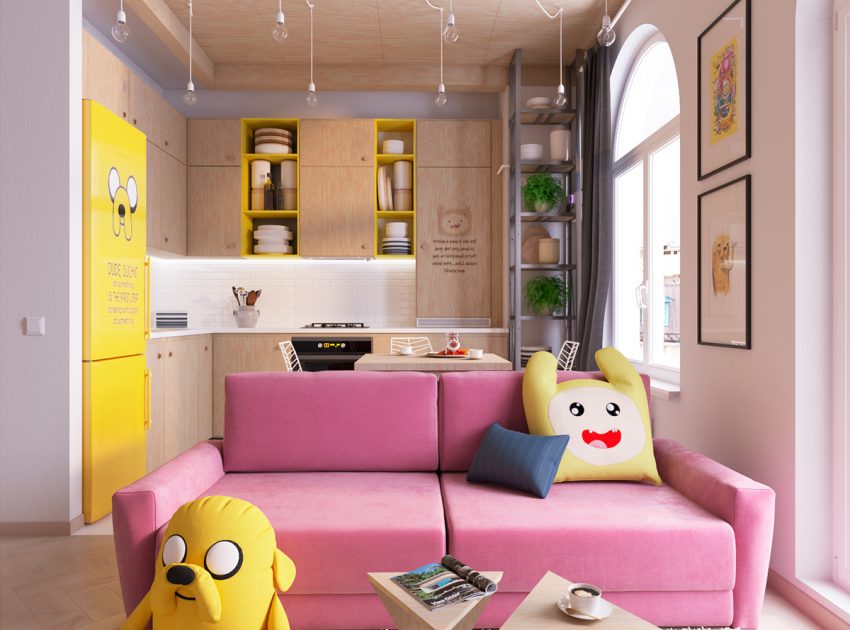 A Bright Modern Home with Pop Art and Scandinavian Style in Kiev, Ukraine by Lada Kamyshanska & Alexander Milovanov (1)