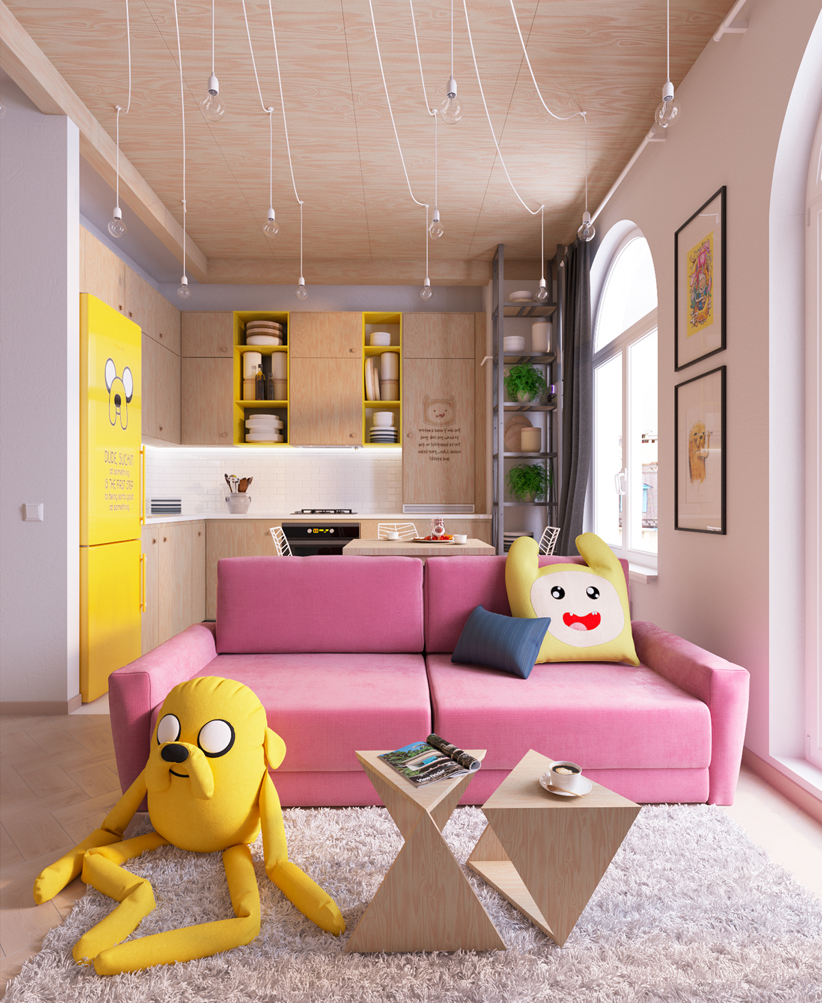 A Bright Modern Home with Pop Art and Scandinavian Style in Kiev, Ukraine by Lada Kamyshanska & Alexander Milovanov (1)