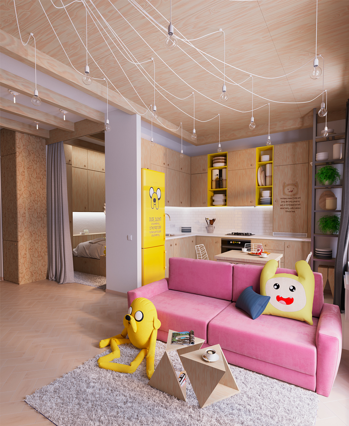 A Bright Modern Home with Pop Art and Scandinavian Style in Kiev, Ukraine by Lada Kamyshanska & Alexander Milovanov (2)