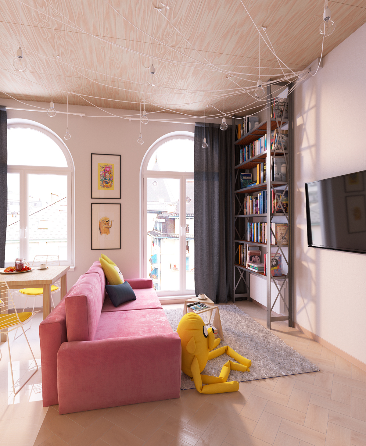 A Bright Modern Home with Pop Art and Scandinavian Style in Kiev, Ukraine by Lada Kamyshanska & Alexander Milovanov (3)