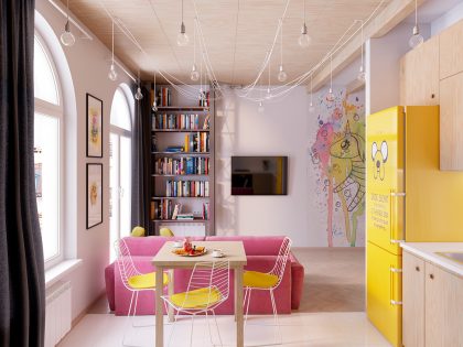 A Bright Modern Home with Pop Art and Scandinavian Style in Kiev, Ukraine by Lada Kamyshanska & Alexander Milovanov (4)