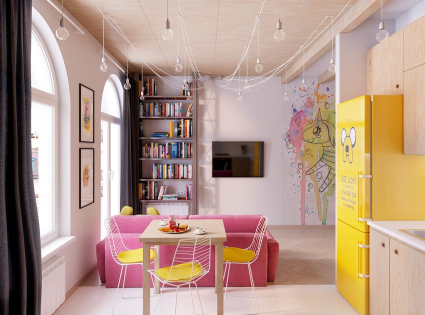 A Bright Modern Home with Pop Art and Scandinavian Style in Kiev, Ukraine by Lada Kamyshanska & Alexander Milovanov (4)