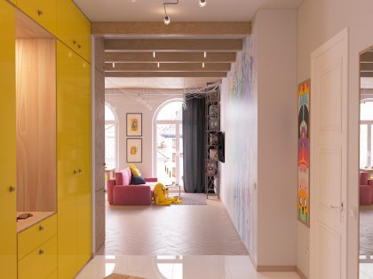 A Bright Modern Home with Pop Art and Scandinavian Style in Kiev, Ukraine by Lada Kamyshanska & Alexander Milovanov (5)