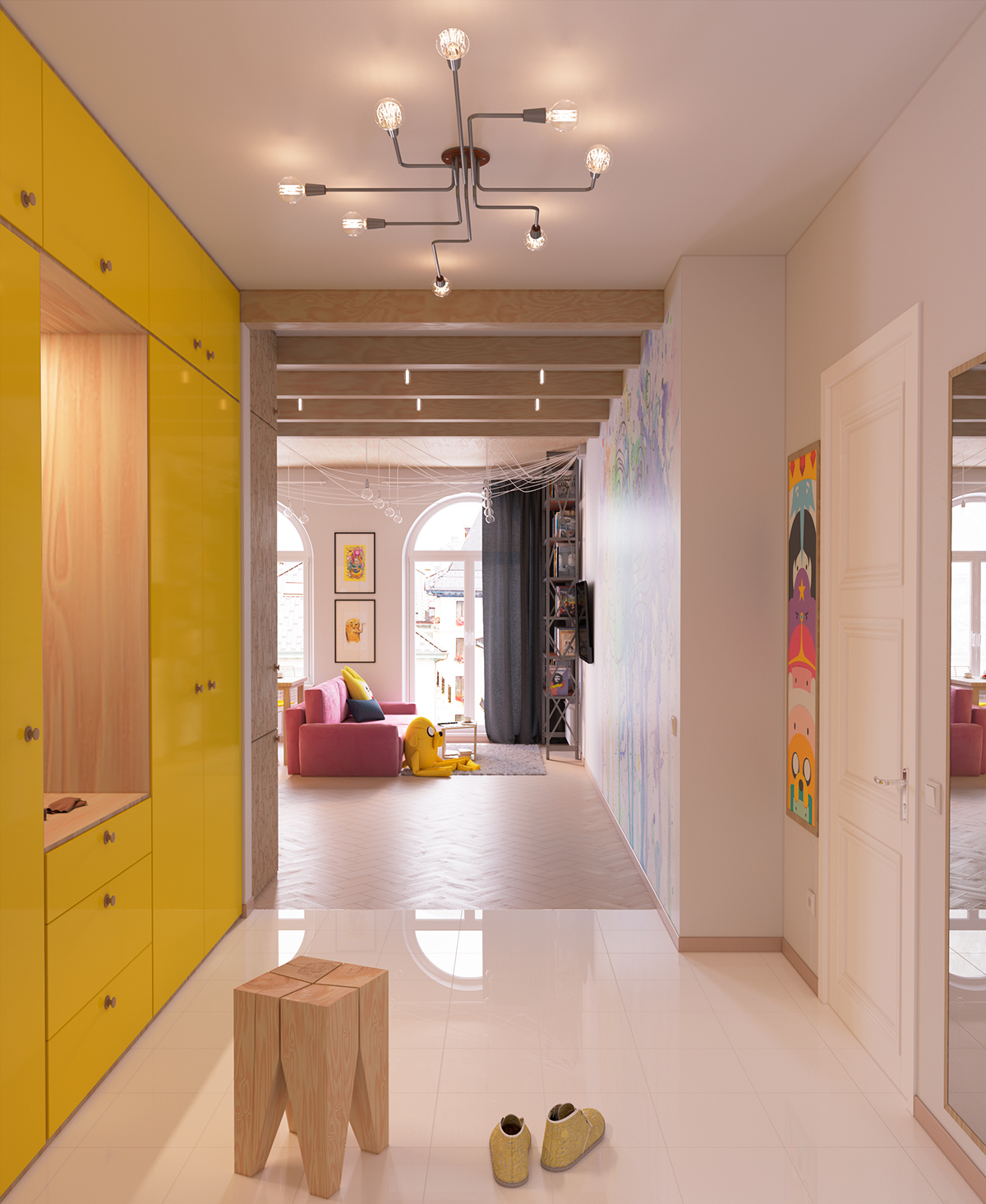 A Bright Modern Home with Pop Art and Scandinavian Style in Kiev, Ukraine by Lada Kamyshanska & Alexander Milovanov (5)