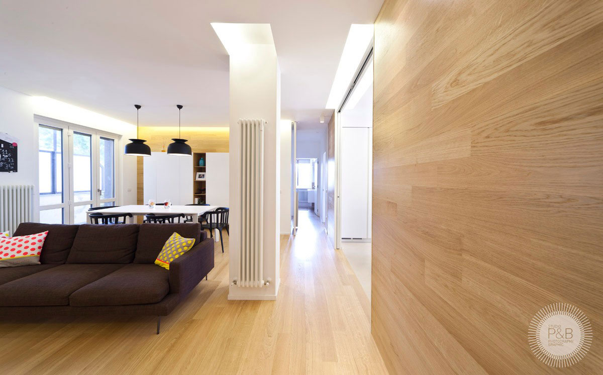 A Bright and Luminous Modern Apartment with Wood Accents in Bastia Umbra, Italy by Gianni Amantini (1)