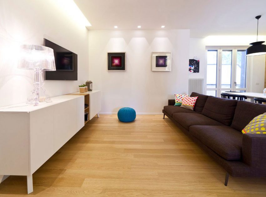 A Bright and Luminous Modern Apartment with Wood Accents in Bastia Umbra, Italy by Gianni Amantini (2)