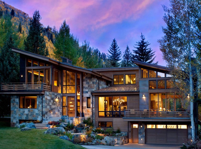 A Charming Contemporary Home with Rustic Style Surrounded by Unspoiled Nature in Colorado by Suman Architects (16)