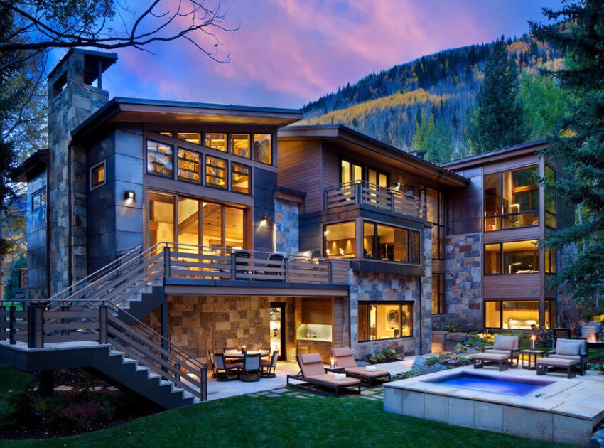 A Charming Contemporary Home with Rustic Style Surrounded by Unspoiled Nature in Colorado by Suman Architects (17)