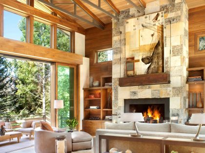 A Charming Contemporary Home with Rustic Style Surrounded by Unspoiled Nature in Colorado by Suman Architects (3)