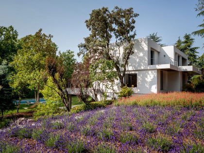 A Charming Modern Home Nestled in a Lush Landscape of Madrid, Spain by ÁBATON Arquitectura (1)