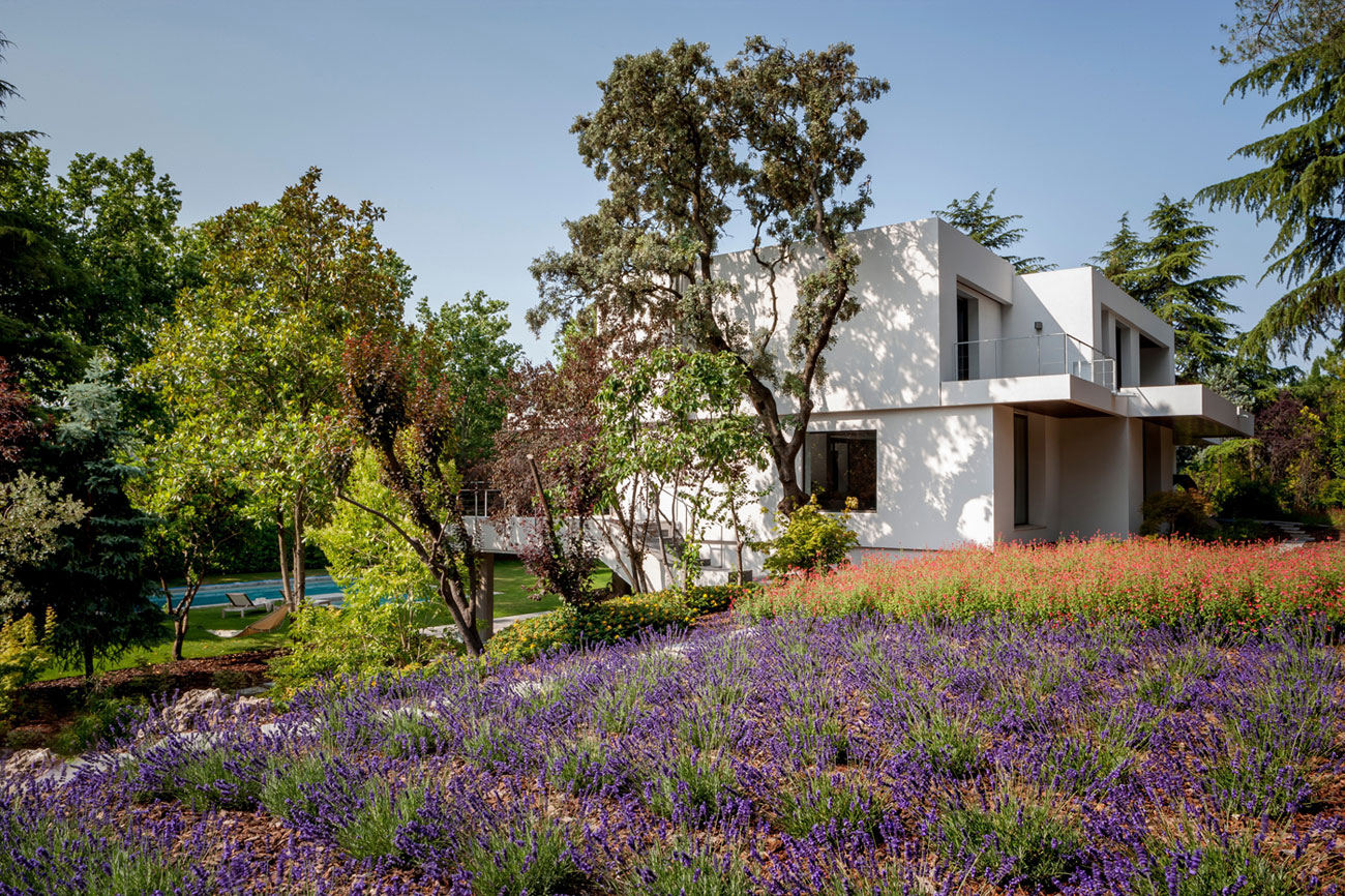A Charming Modern Home Nestled in a Lush Landscape of Madrid, Spain by ÁBATON Arquitectura (1)