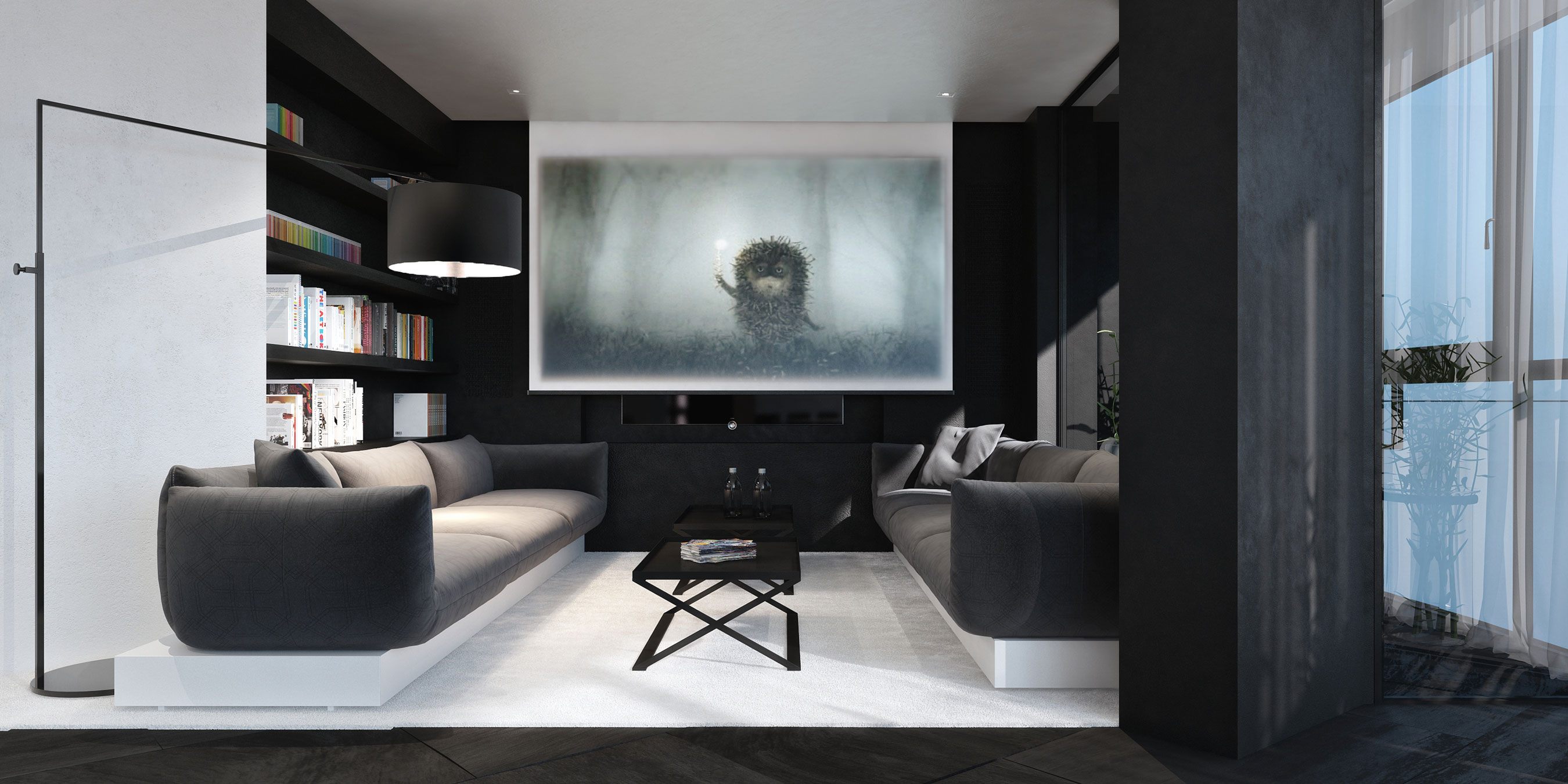 A Chic and Elegant Home with the Contrast of Black and White in Kiev, Ukraine by Igor Sirotov Architect (1)