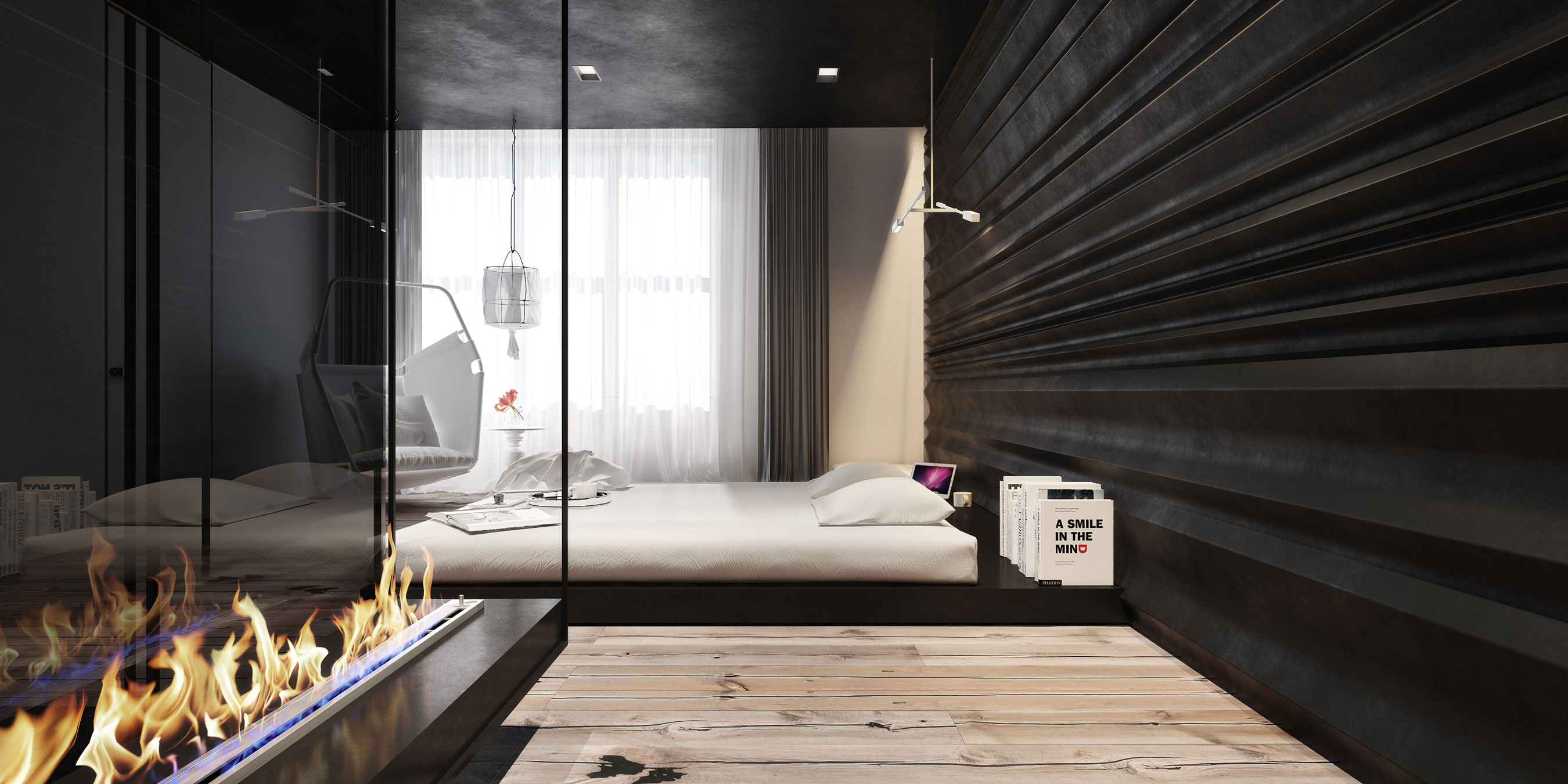 A Chic and Elegant Home with the Contrast of Black and White in Kiev, Ukraine by Igor Sirotov Architect (10)