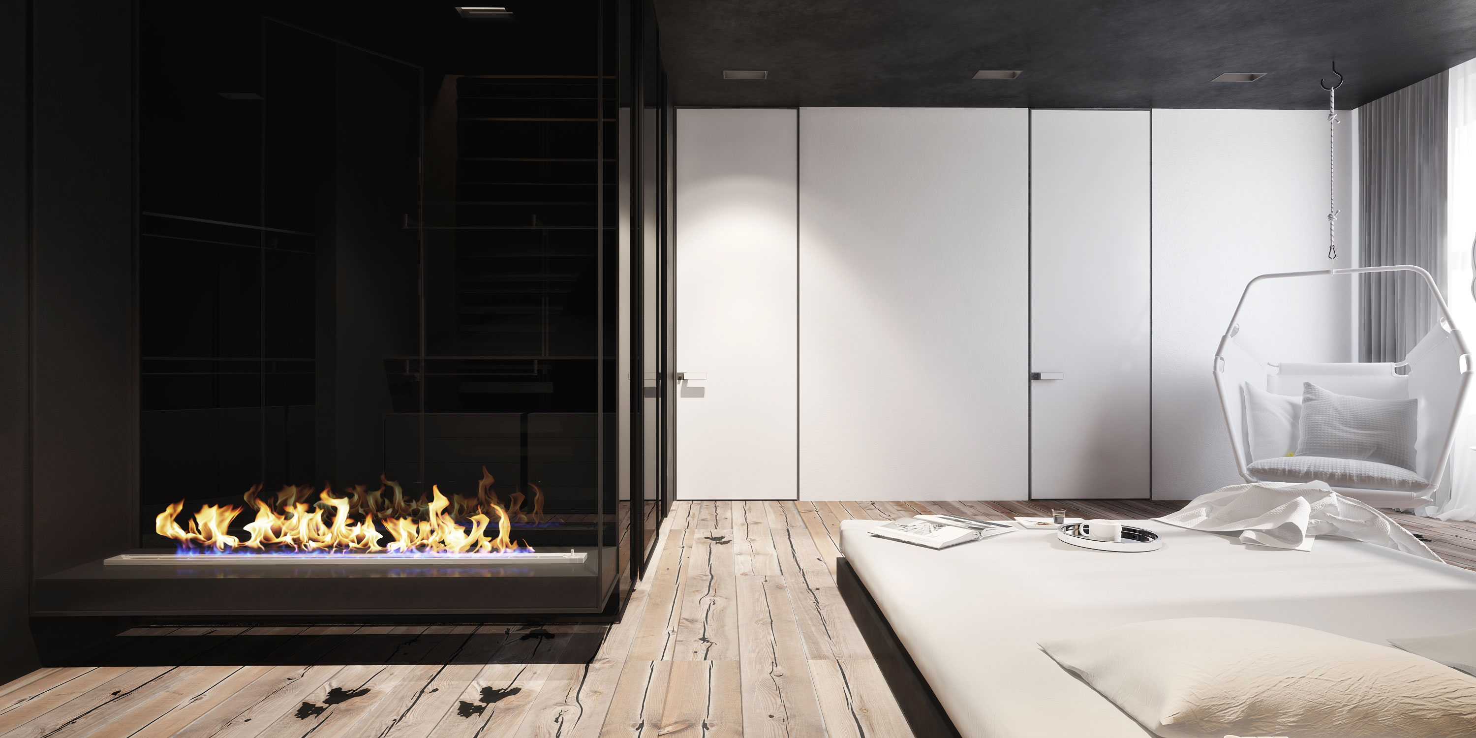 A Chic and Elegant Home with the Contrast of Black and White in Kiev, Ukraine by Igor Sirotov Architect (12)