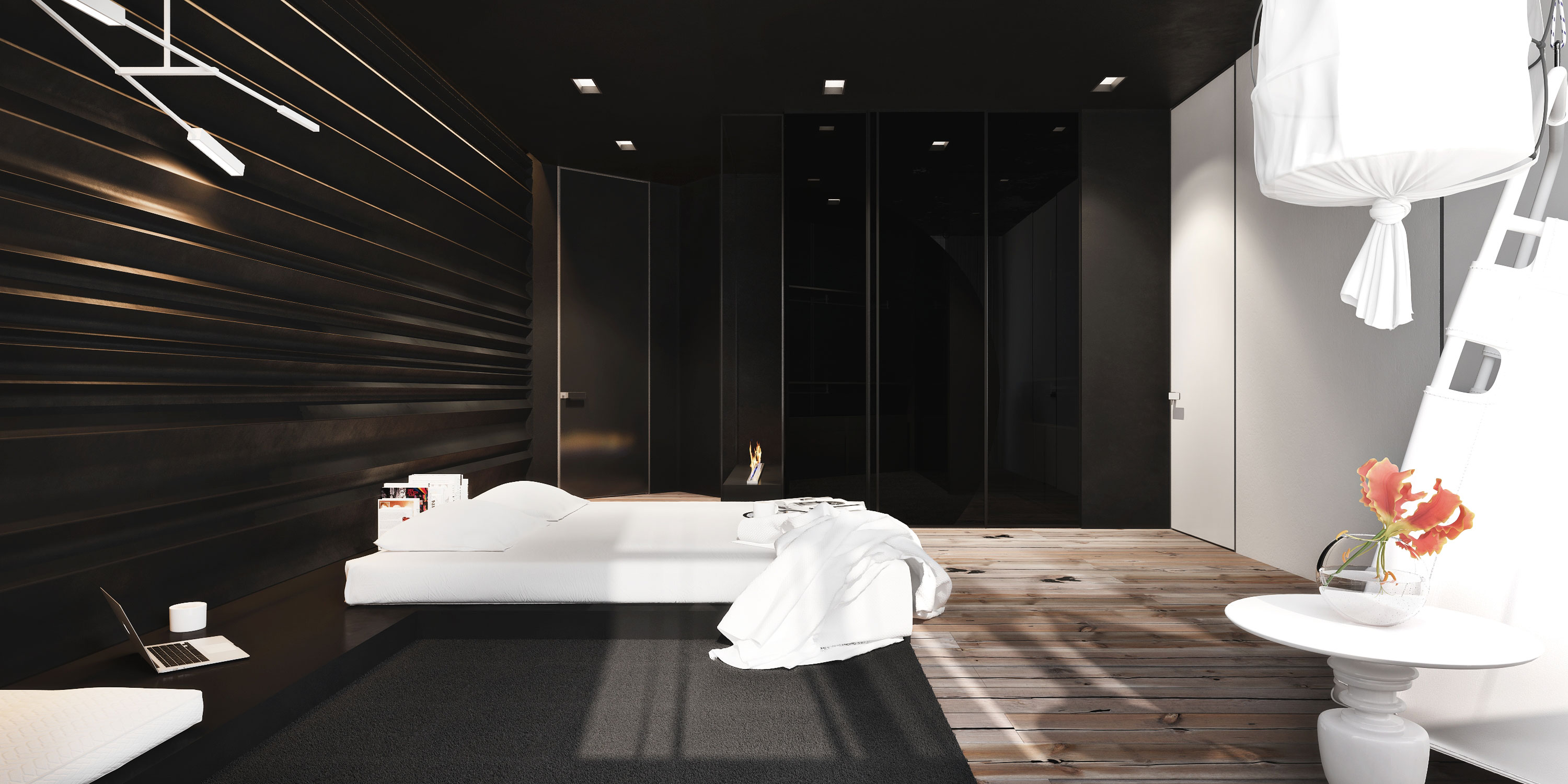 A Chic and Elegant Home with the Contrast of Black and White in Kiev, Ukraine by Igor Sirotov Architect (16)