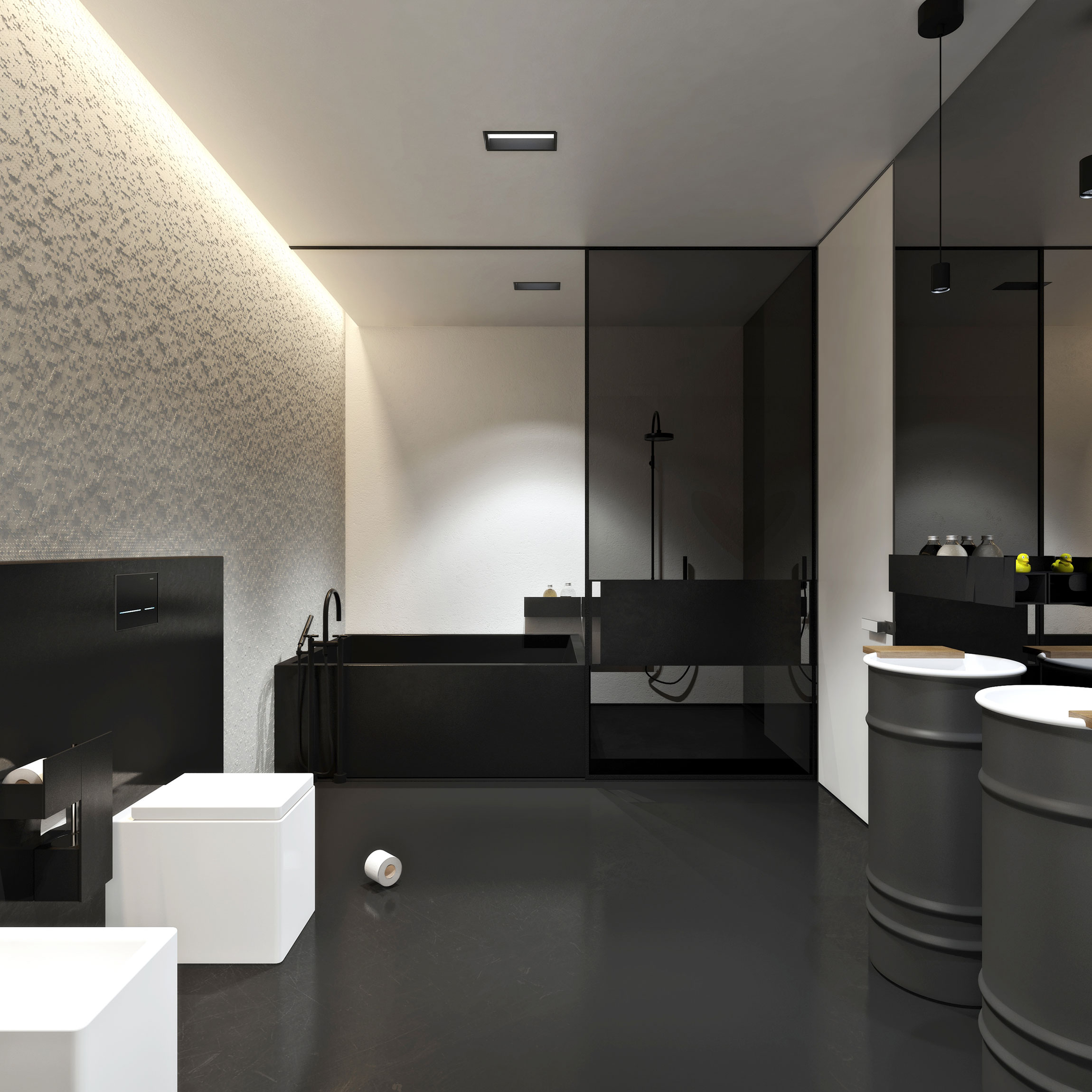 A Chic and Elegant Home with the Contrast of Black and White in Kiev, Ukraine by Igor Sirotov Architect (21)