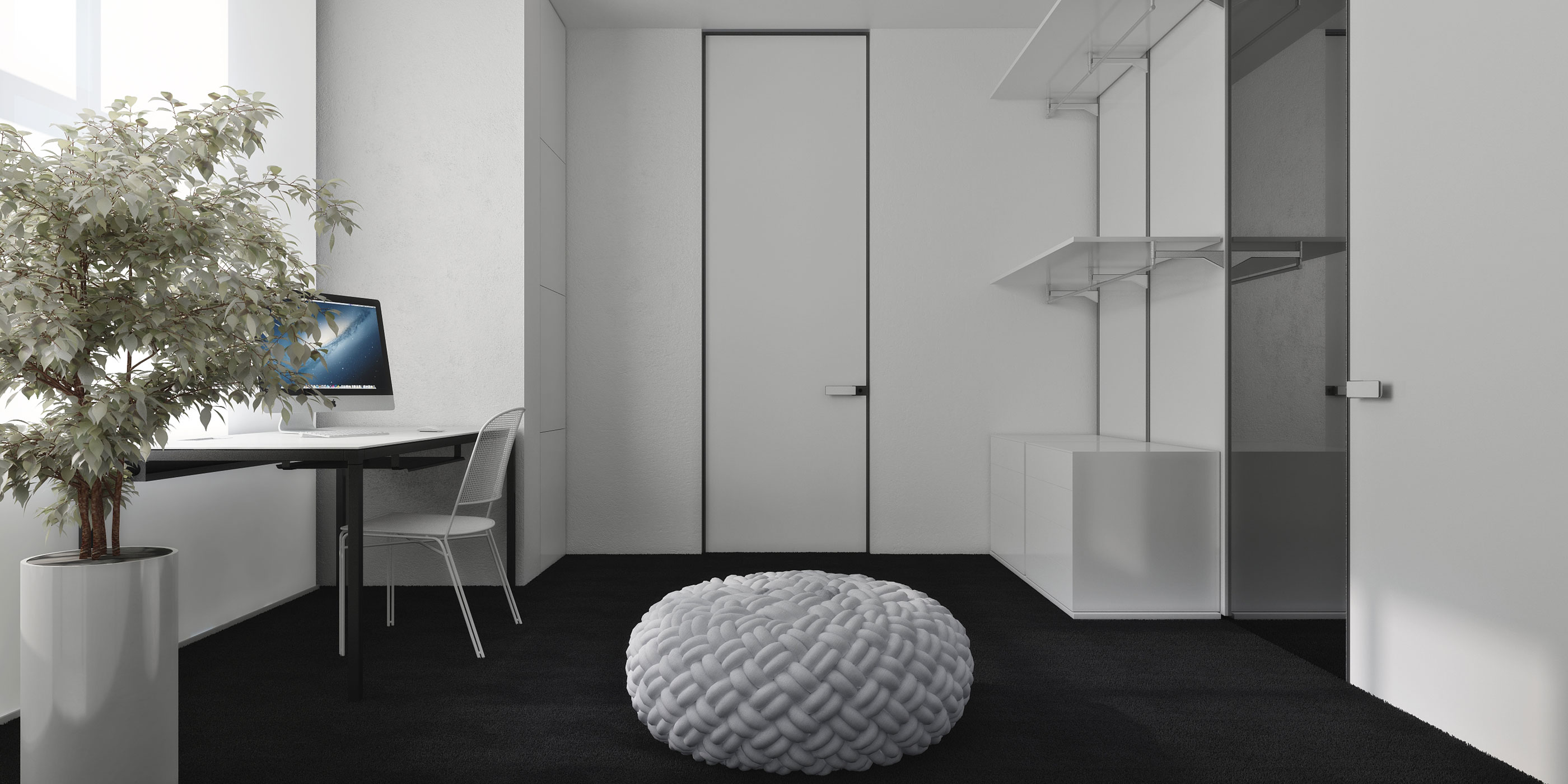 A Chic and Elegant Home with the Contrast of Black and White in Kiev, Ukraine by Igor Sirotov Architect (32)