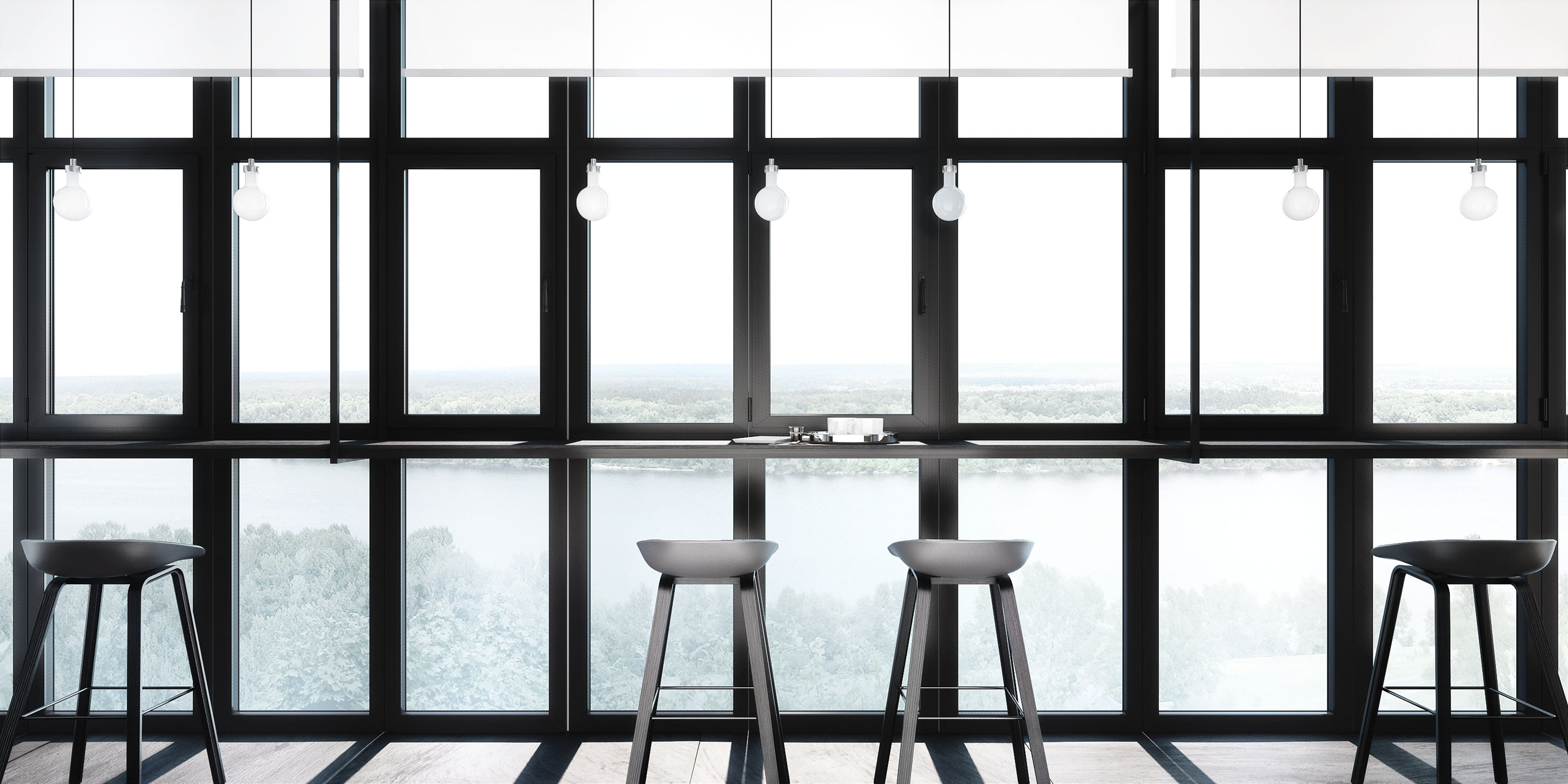 A Chic and Elegant Home with the Contrast of Black and White in Kiev, Ukraine by Igor Sirotov Architect (7)