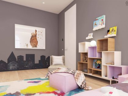 A Colorful, Modern Kid-Friendly Apartment with Lots of Playful Features in Kiev, Ukraine