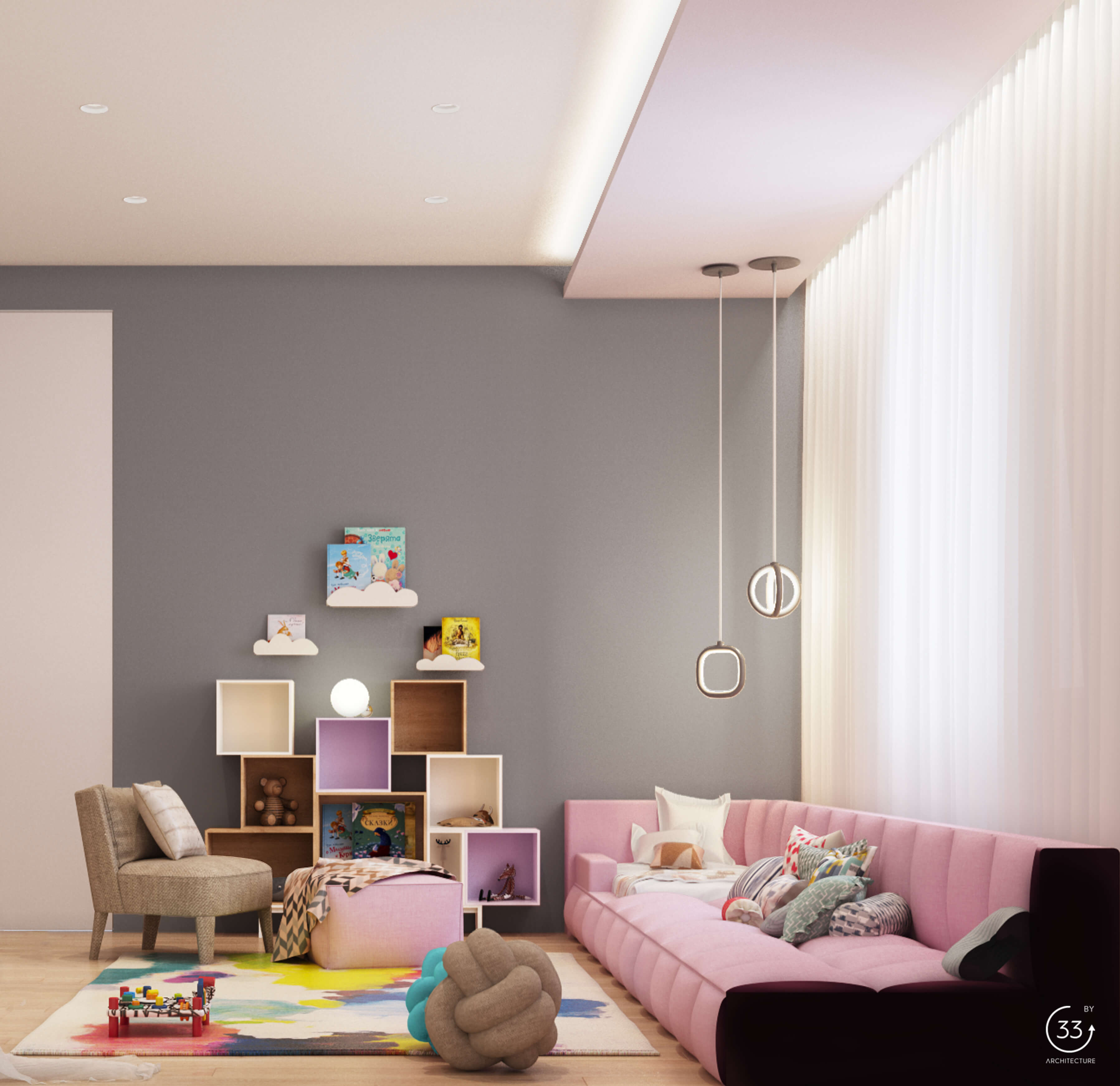 A Colorful, Modern Kid-Friendly Apartment with Lots of Playful Features in Kiev, Ukraine by 33BY Architecture (2)