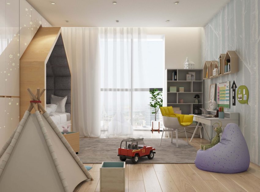 A Colorful, Modern Kid-Friendly Apartment with Lots of Playful Features in Kiev, Ukraine by 33BY Architecture (24)